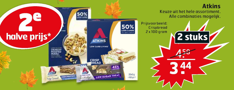 Atkins   afslankmaaltijd folder aanbieding bij  Trekpleister - details