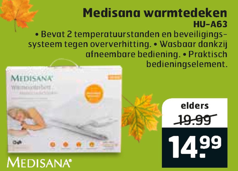 Medisana   elektrische deken folder aanbieding bij  Trekpleister - details