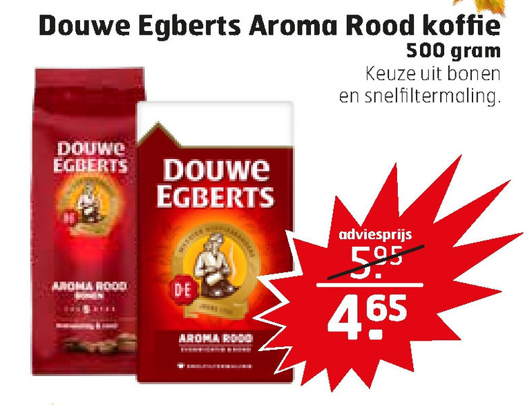 Douwe Egberts   koffie, koffiebonen folder aanbieding bij  Trekpleister - details