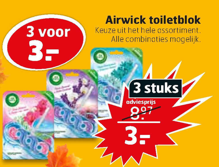 Airwick   toiletblok folder aanbieding bij  Trekpleister - details