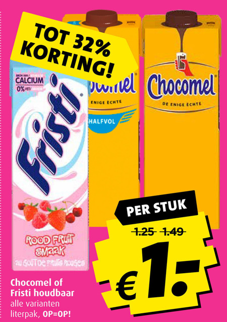 Fristi   chocolademelk, drinkyoghurt folder aanbieding bij  Boni - details