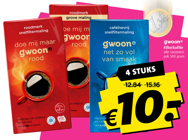 Gwoon   koffie folder aanbieding bij  Boni - details