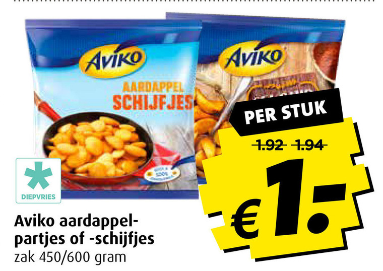 Aviko   aardappelproduct, aardappelschijfjes folder aanbieding bij  Boni - details