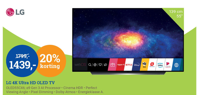 LG   oled televisie, 4k ultrahd televisies folder aanbieding bij  BCC - details