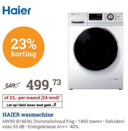 Geschatte Bungalow Met opzet Haier wasmachine folder aanbieding bij BCC - details