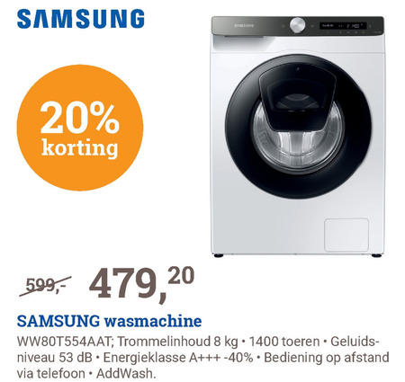 Samsung   wasmachine folder aanbieding bij  BCC - details