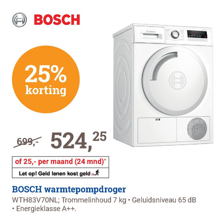 Bosch   warmtepompdroger folder aanbieding bij  BCC - details