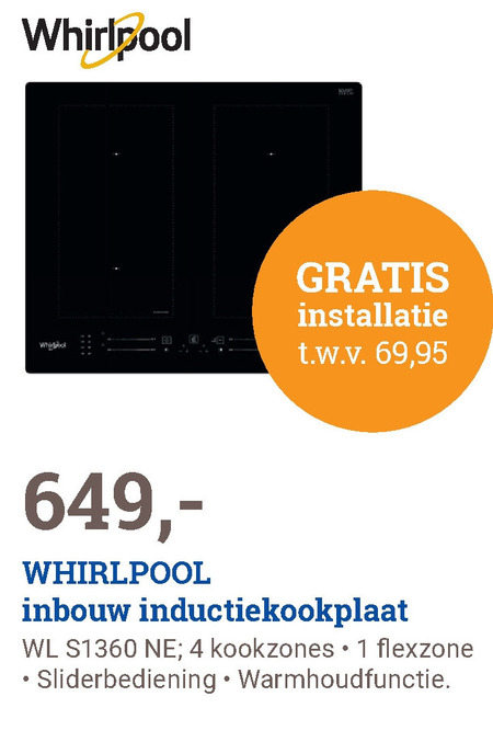 Whirlpool   inductiekookplaat folder aanbieding bij  BCC - details