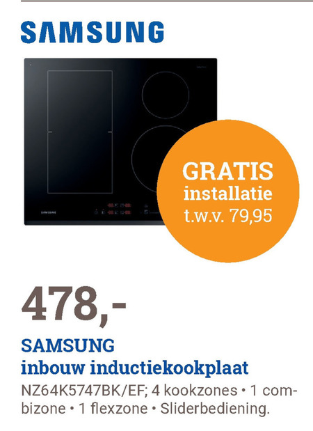 Samsung   inductiekookplaat folder aanbieding bij  BCC - details