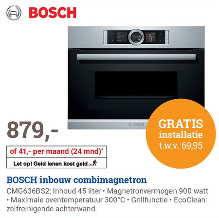 Bosch   inbouwmagnetron folder aanbieding bij  BCC - details