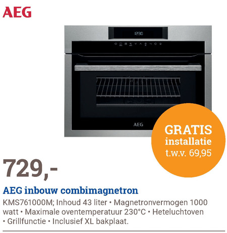 AEG   inbouwmagnetron folder aanbieding bij  BCC - details