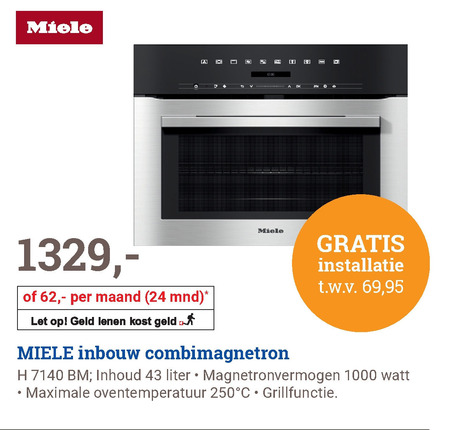 Miele   inbouwmagnetron folder aanbieding bij  BCC - details