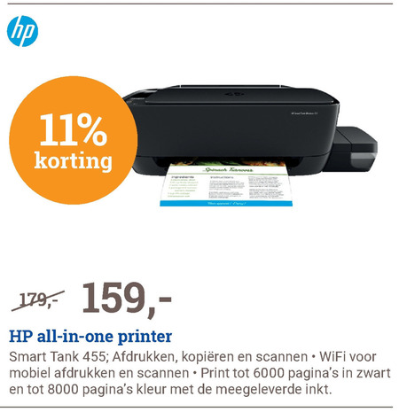 HP   all-in-one printer folder aanbieding bij  BCC - details