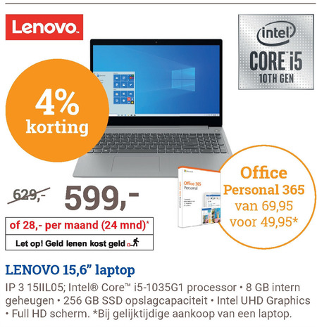 Lenovo   notebook folder aanbieding bij  BCC - details