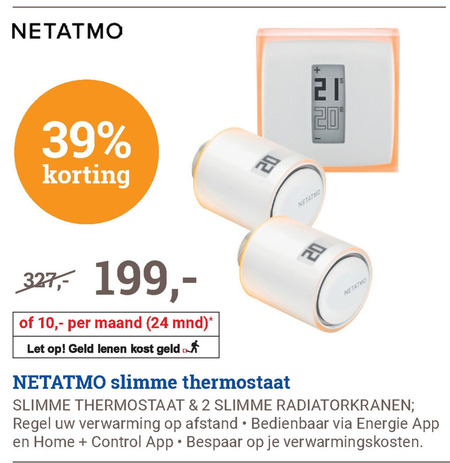 Netatmo   klokthermostaat folder aanbieding bij  BCC - details