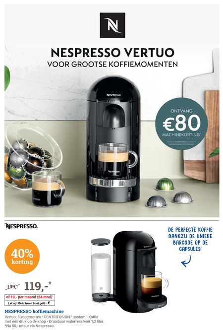 Nespresso   nespresso apparaat folder aanbieding bij  BCC - details