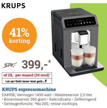 Krups   espressoapparaat folder aanbieding bij  BCC - details