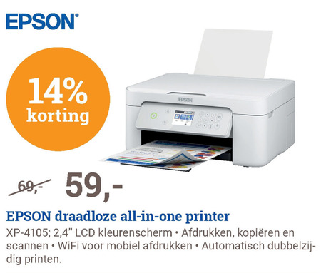 Epson   all-in-one printer folder aanbieding bij  BCC - details