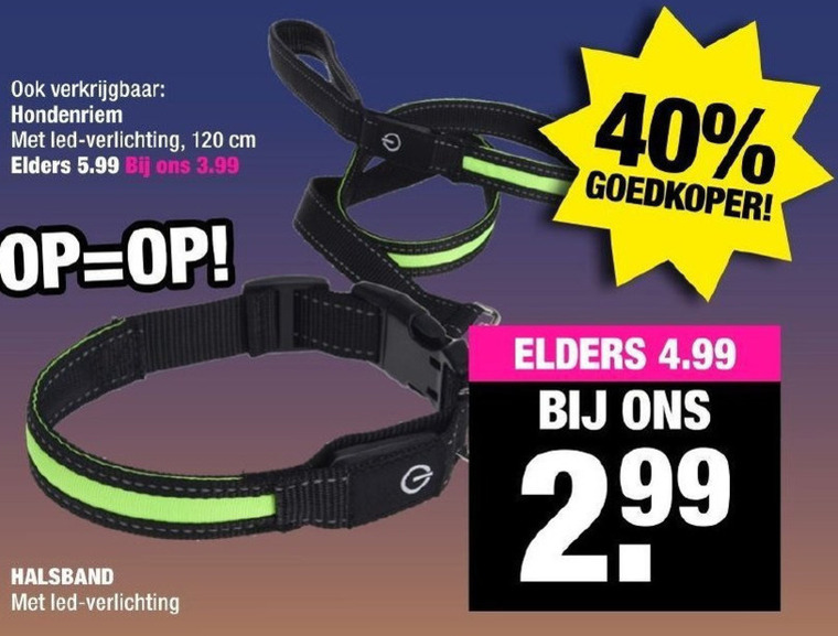 Direct vervorming scheuren hondenriem, hondenhalsband folder aanbieding bij Big Bazar - details