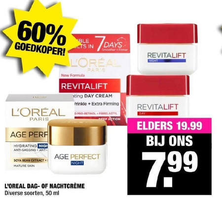 L Oreal   dagcreme, nachtcreme folder aanbieding bij  Big Bazar - details