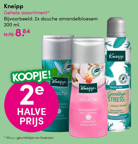 Kneipp   huidolie, badzout folder aanbieding bij  DA - details