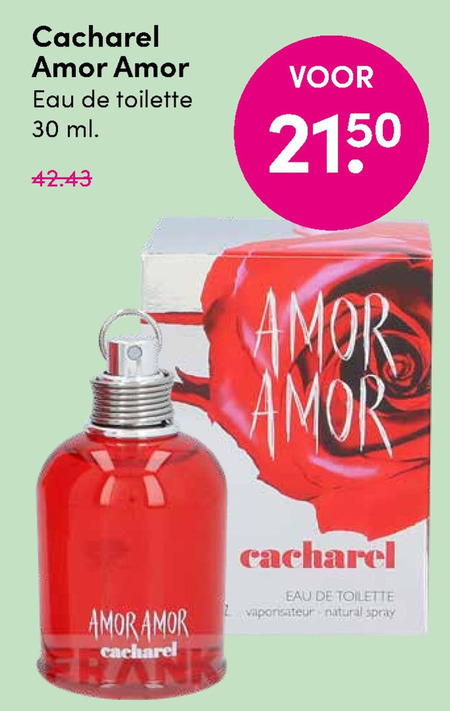 Cacharel   eau de toilette folder aanbieding bij  DA - details