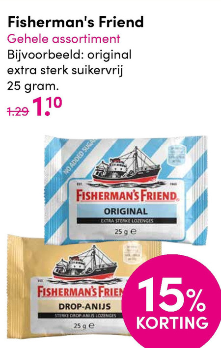 Fishermans Friend   snoep folder aanbieding bij  DA - details