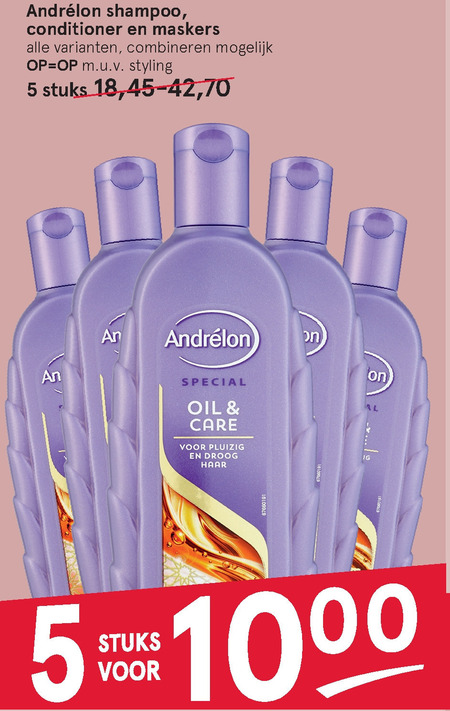 Andrelon   conditioner, haarmasker folder aanbieding bij  Etos - details