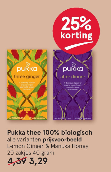 Pukka   thee folder aanbieding bij  Etos - details