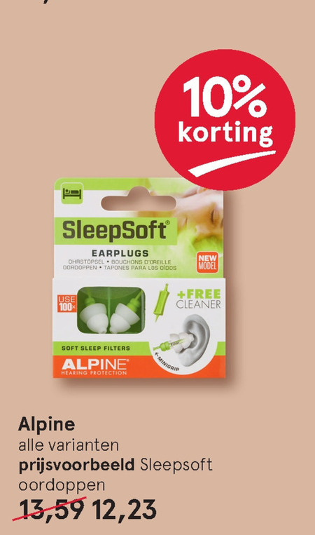 Alpine   oordopje folder aanbieding bij  Etos - details