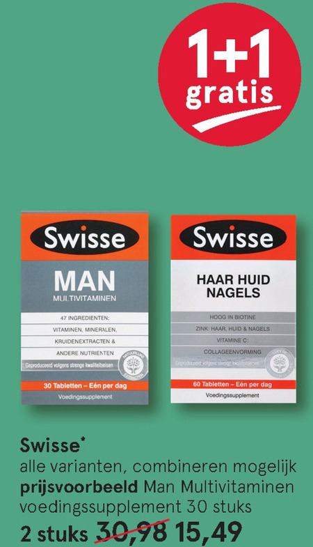 Normaal gesproken pak Echter Swisse multivitaminen folder aanbieding bij Etos - details