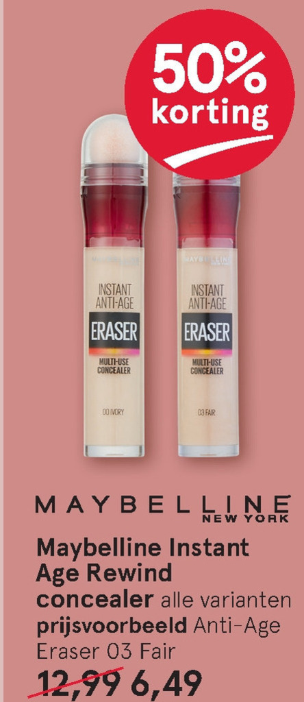 Maybelline   concealer folder aanbieding bij  Etos - details