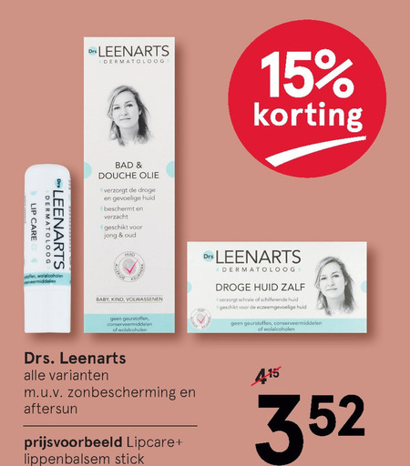 Drs Leenarts   dagcreme, gezichtsverzorging folder aanbieding bij  Etos - details