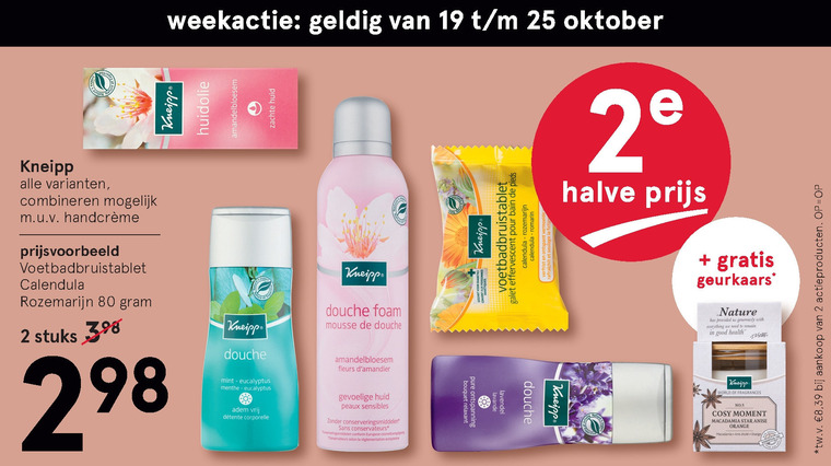 Kneipp   huidolie, bodylotion folder aanbieding bij  Etos - details