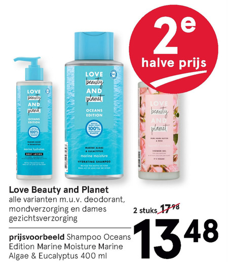 Love beauty and planet   shampoo folder aanbieding bij  Etos - details