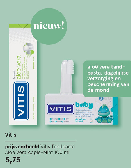 Vitis   tandpasta folder aanbieding bij  Etos - details