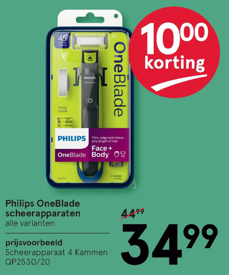 Philips   elektrisch scheerapparaat folder aanbieding bij  Etos - details