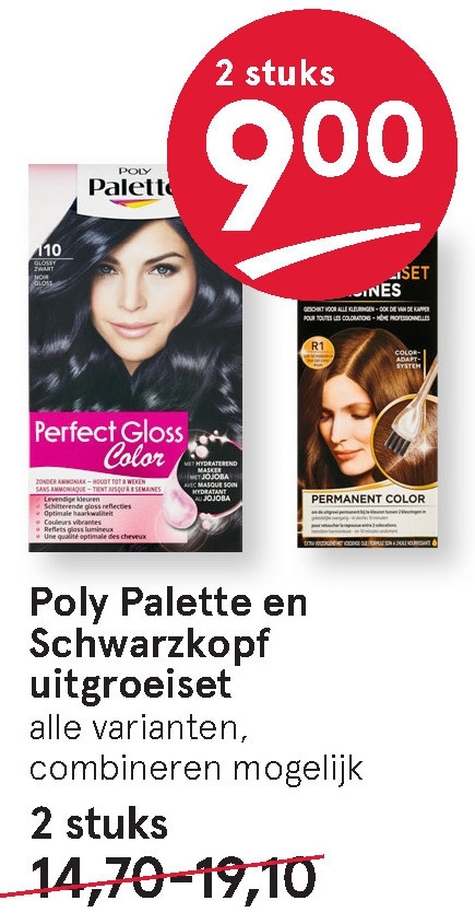 Poly Palette   haarkleuring folder aanbieding bij  Etos - details