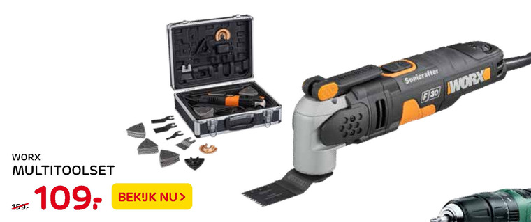 Worx   multitool folder aanbieding bij  Praxis - details