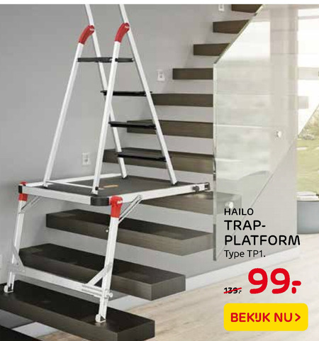 Hailo   steiger, platform folder aanbieding bij  Praxis - details