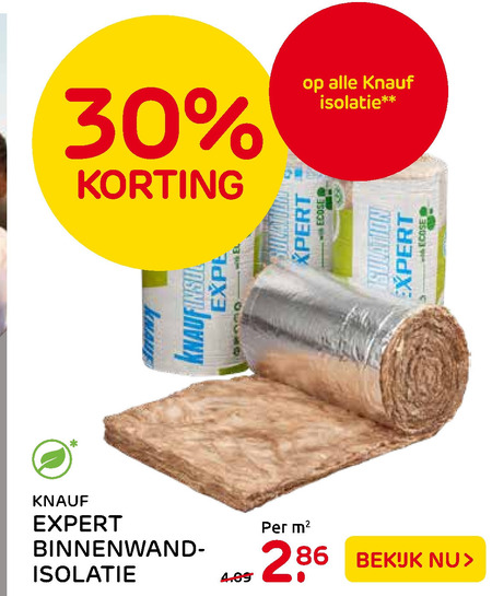 voorwoord achterzijde sturen Knauf isolatiemateriaal folder aanbieding bij Praxis - details