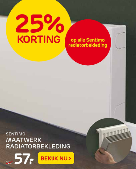 Sentimo   radiatorbekleding folder aanbieding bij  Praxis - details