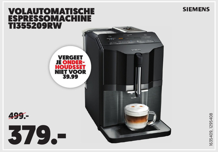 Siemens   espressoapparaat folder aanbieding bij  Mediamarkt - details