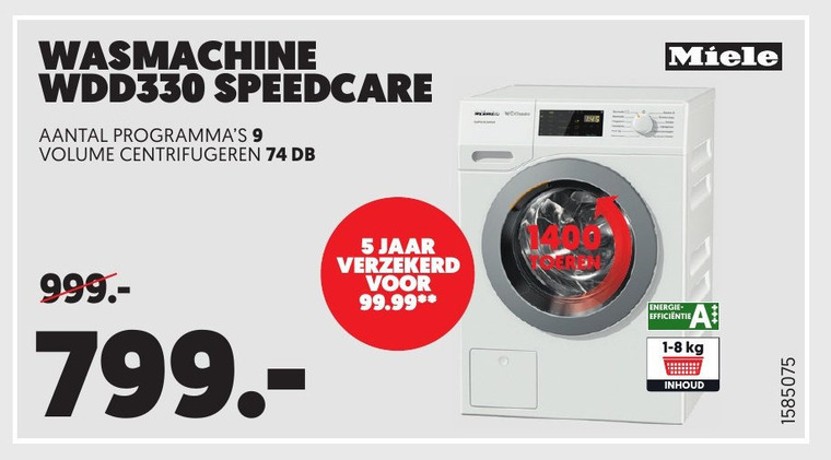 Miele   wasmachine folder aanbieding bij  Mediamarkt - details