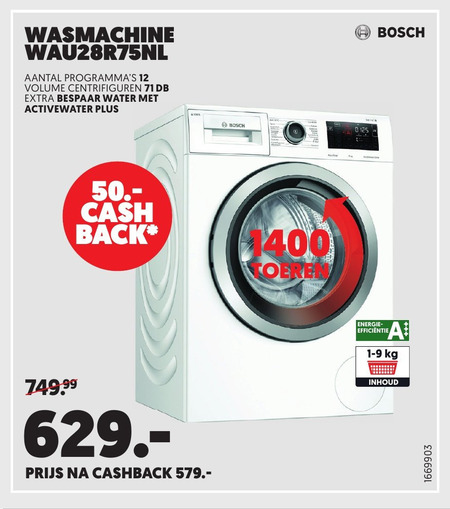 Bosch   wasmachine folder aanbieding bij  Mediamarkt - details