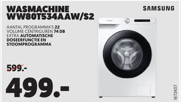 Samsung   wasmachine folder aanbieding bij  Mediamarkt - details