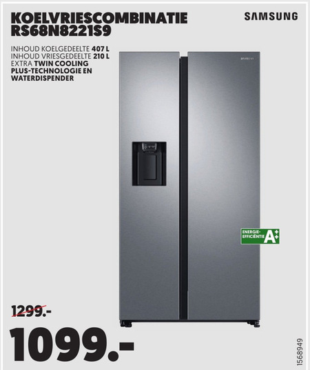 Samsung   koelvriescombinatie folder aanbieding bij  Mediamarkt - details