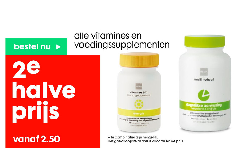 Hema huismerk   multivitaminen, voedingssupplement folder aanbieding bij  Hema - details