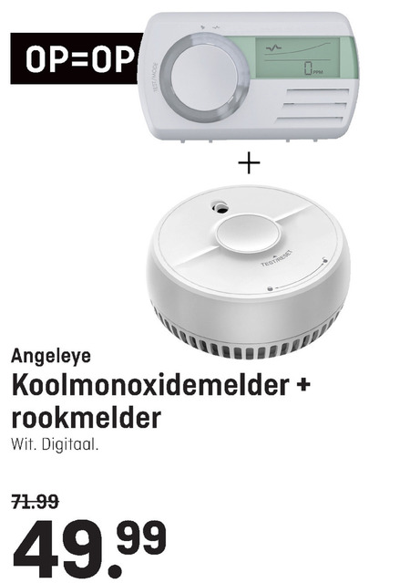 AngelEye   koolmonoxidemelder, rookmelder folder aanbieding bij  Multimate - details