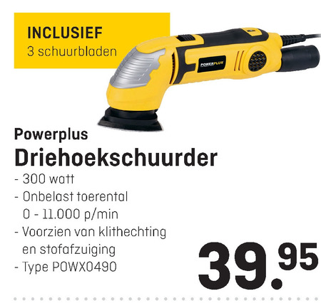 powerplus   schuurmachine folder aanbieding bij  Multimate - details